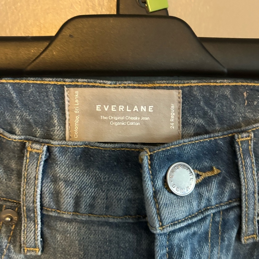 Everlane Jeans - The Original Cheeky Jean” Medium Blue Organic Cotton - Picture 3 of 10